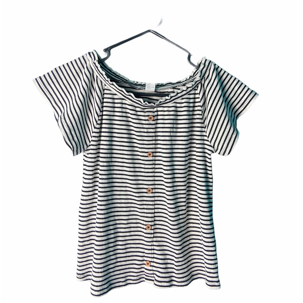 Old Navy Kids Striped Button Top Size M